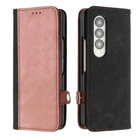 Leather Phone Case with Side Buckle for Samsung Galaxy z Fold 4 / 5g - Pink
