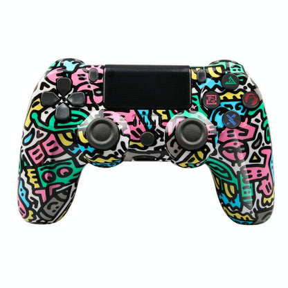Wireless Bluetooth Game Controller for Ps4 with Dual Vibration and Light Strip - Letter