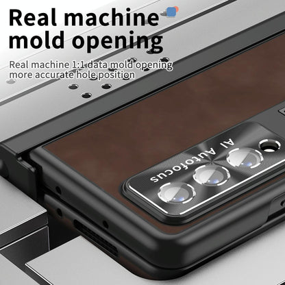 Magnetic Phone Case for Samsung Galaxy z Fold 4 - Napa Pattern - Green