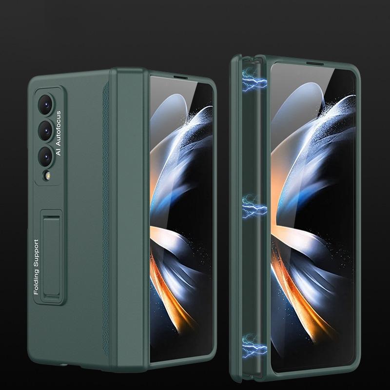 Foldable Magnetic Hinged Case for Samsung Galaxy z Fold 4 - Deep Sea Green