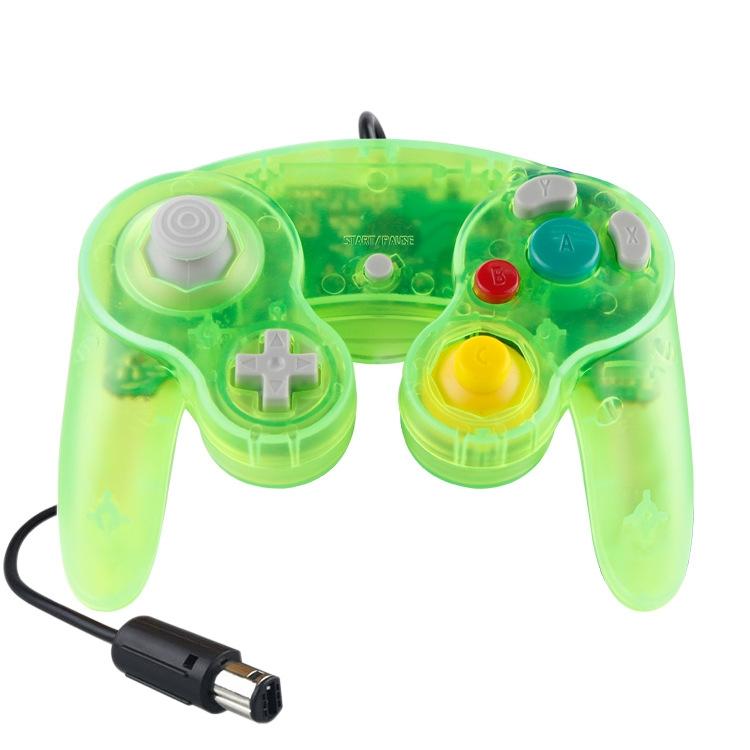 5 Piece Wired Game Controller for Nintendo Ngc - Transparent Green