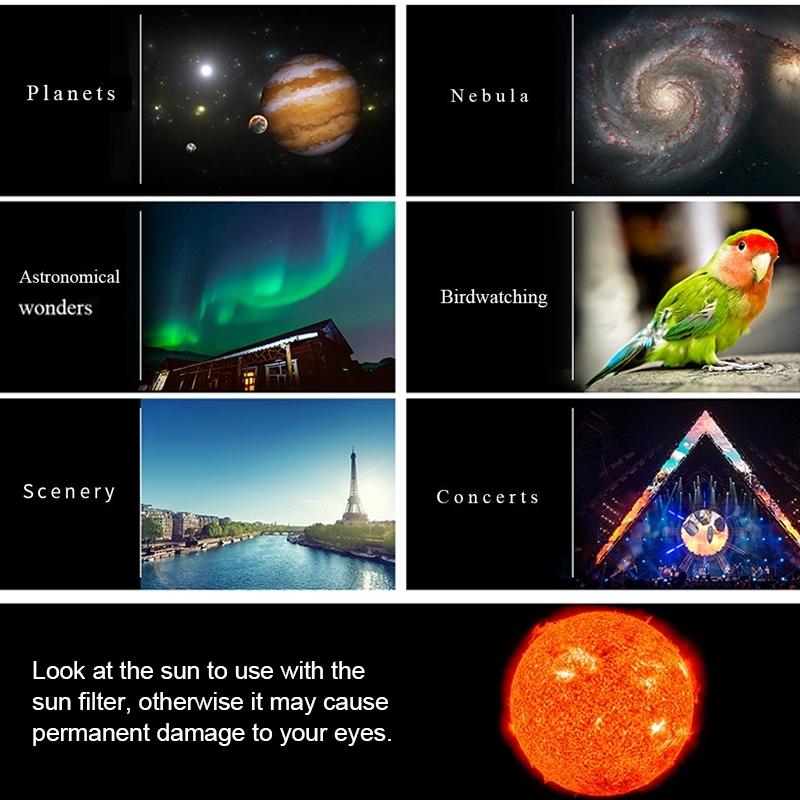 High Definition High Times Astronomical Telescope with Tripod - Blue 16x / 66x70