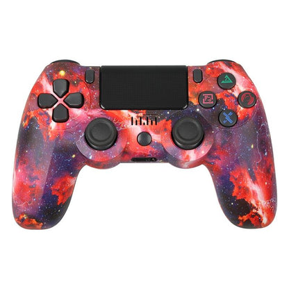 Wireless Bluetooth Game Controller for Ps4 with Dual Vibration and Light Strip - Star Red