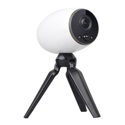 Smart Wifi Camera With Night Vision & Two-Way Audio - White Tripod Support