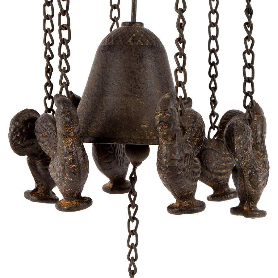 Cast-Iron Bell w Hanging Chooks 82cm