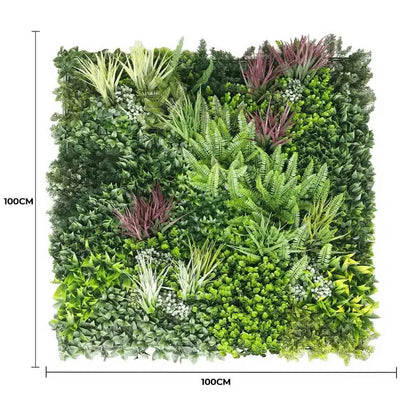 Premium Urban Greenery Artificial Vertical Garden / Fake Green Wall UV Resistant 1m x 1m (Exclusive Model Arriving Mid Sep)