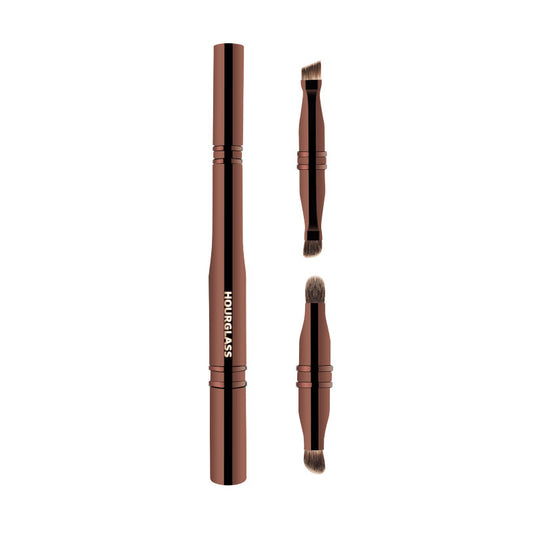 Versatile 4-in-1 Portable Makeup Brush  - Eyeshadow & Eyebrow Brushes for Flawless Looks