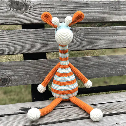 Handmade Crochet Giraffe DIY Kit with Yarn Materials