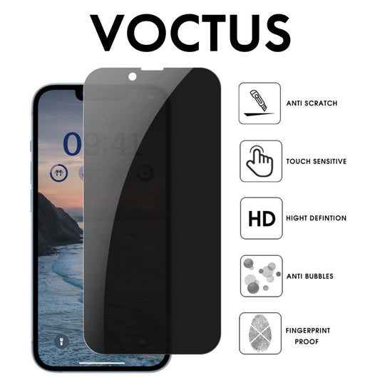 VOCTUS iPhone 14 Privacy Tempered Glass Screen Protector 2Pcs (Raw)