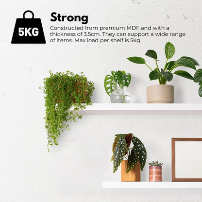 EKKIO Floating Shelf Set of 3 White