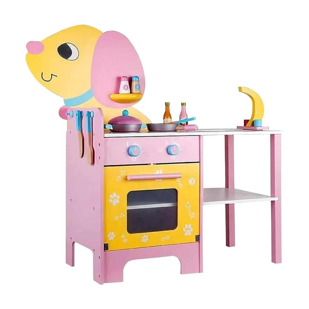 EKKIO Wooden Kitchen Playset for Kids (Puppy Shape Kitchen Set) EK-KP-108-MS