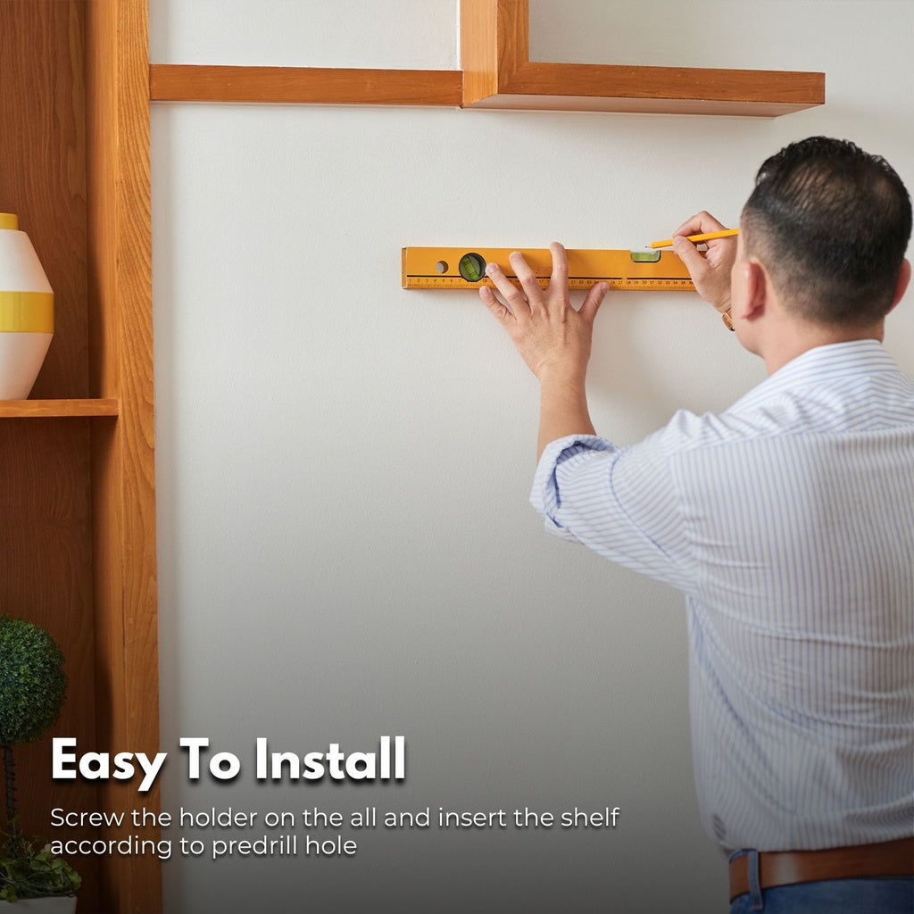 EKKIO Floating Shelf Set of 3 White