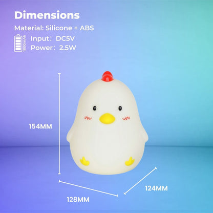 MUID Sleepy Chicken LED Rechargeable Bedside Function Night Lamp