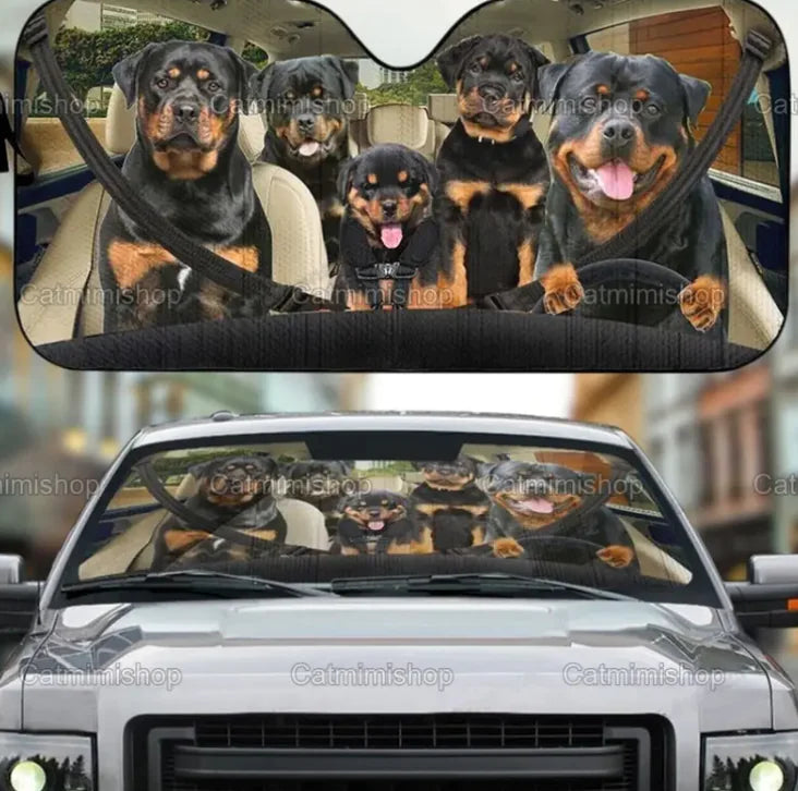 Windscreen Sunshade Front Gear Heat Insulation Free Punch