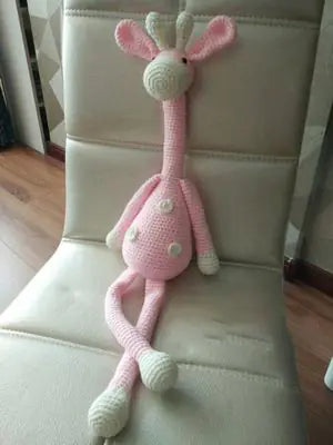 Handmade Crochet Giraffe DIY Kit with Yarn Materials